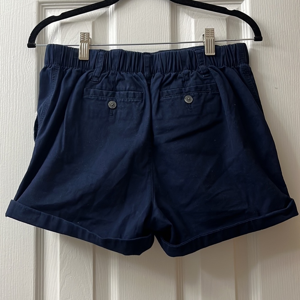 XS Navy Chino Shorts with Elastic Waist - Picture 2 of 4